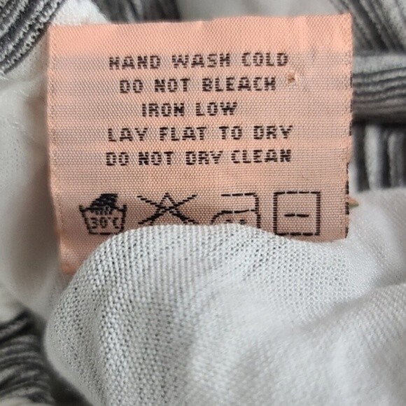 Flying Tomato Off Shoulder Striped White Gray Jumpsuit XS - Picture 8 of 8